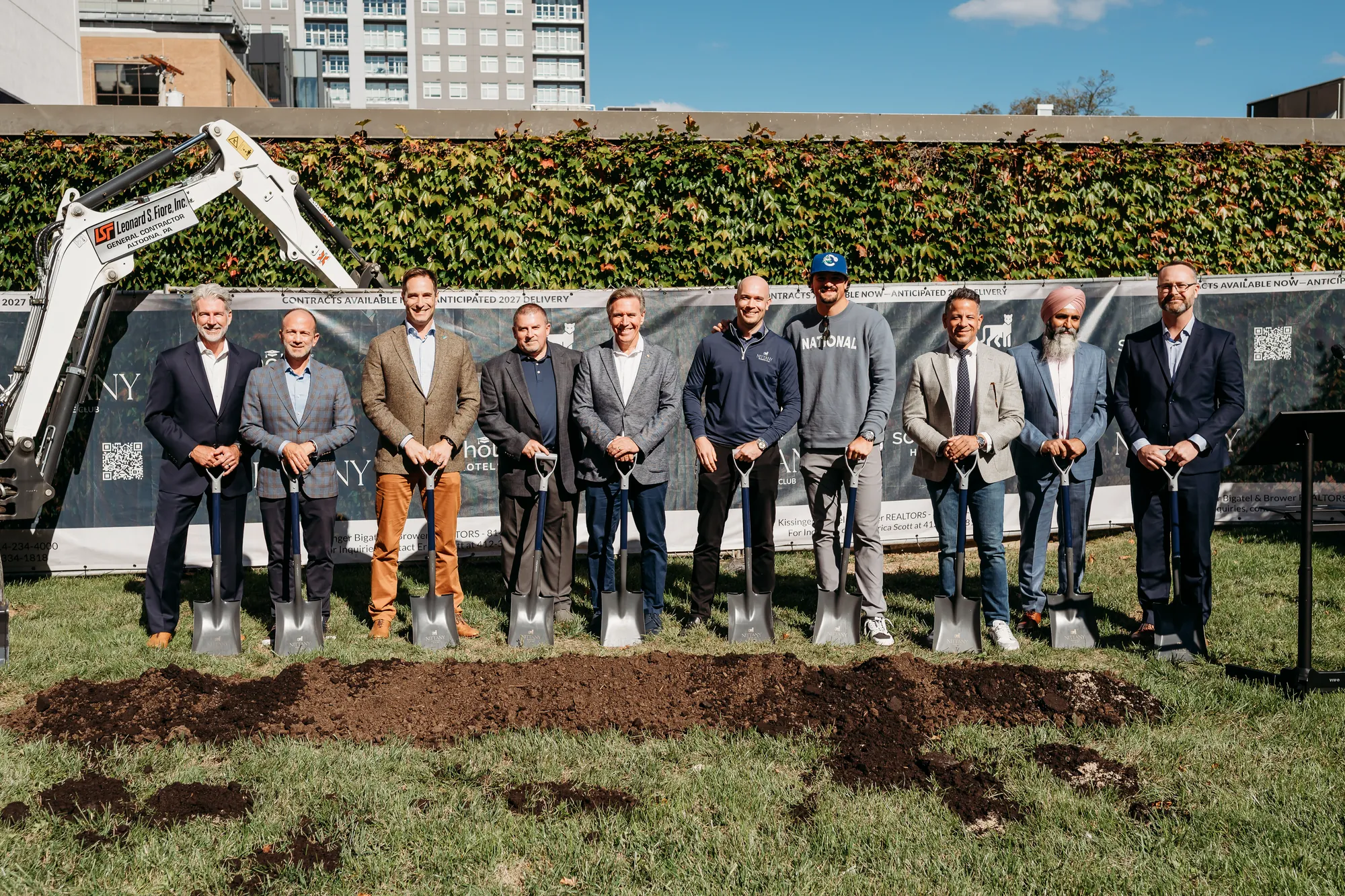 Development team and community leaders at the Nittany Residence Club groundbreaking